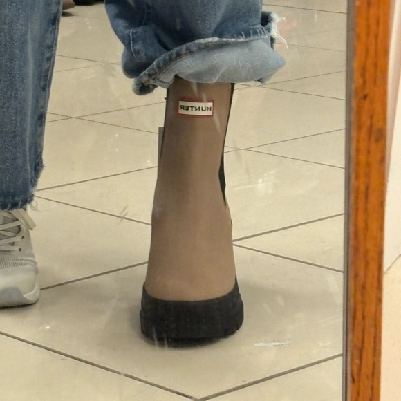 Hunter Miana Heeled Waterproof Chelsea Boots - Tan - Picture 9 of 11